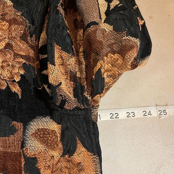 Vintage Brown tapestry Reversible Brocade paisley jacket Med - Picture 8 of 10